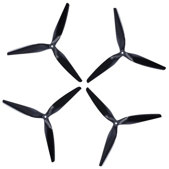 HQPROP 10 × 5 × 3 Drei-Klingen-Luftpropeller (Kit) FPV Durchfahrtsmaschine Kohlenstofffaser-Nylonpropeller 1050
